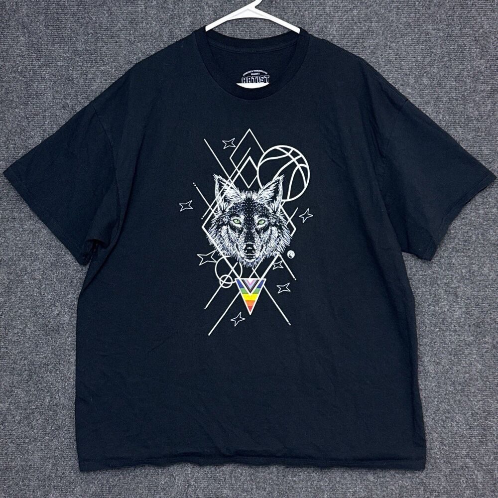 Minnesota Timberwolves Artist Series Drop 2 Exclusive Pride Night TShirt 2XL